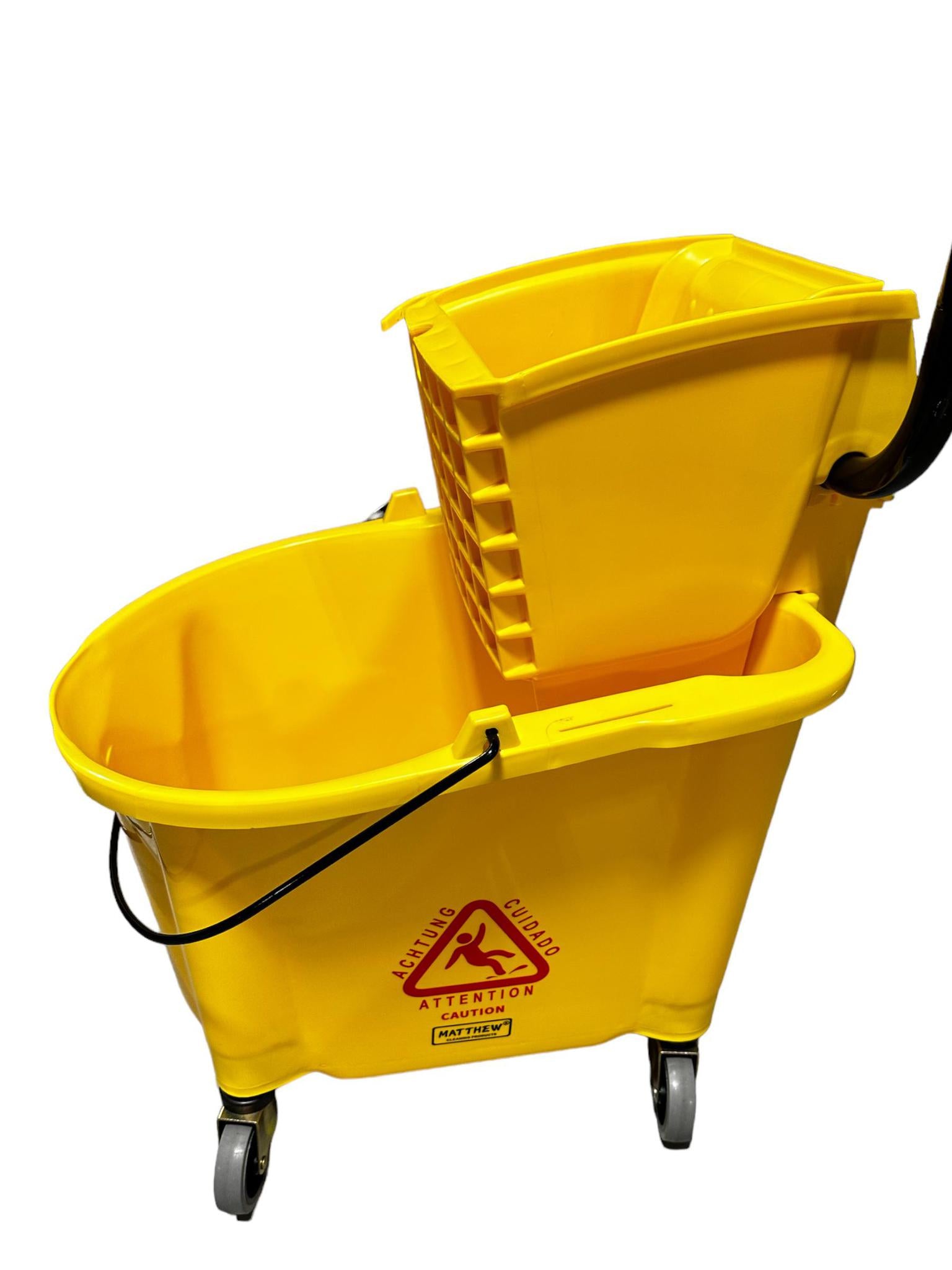 36L, Side Press Yellow Mop Bucket