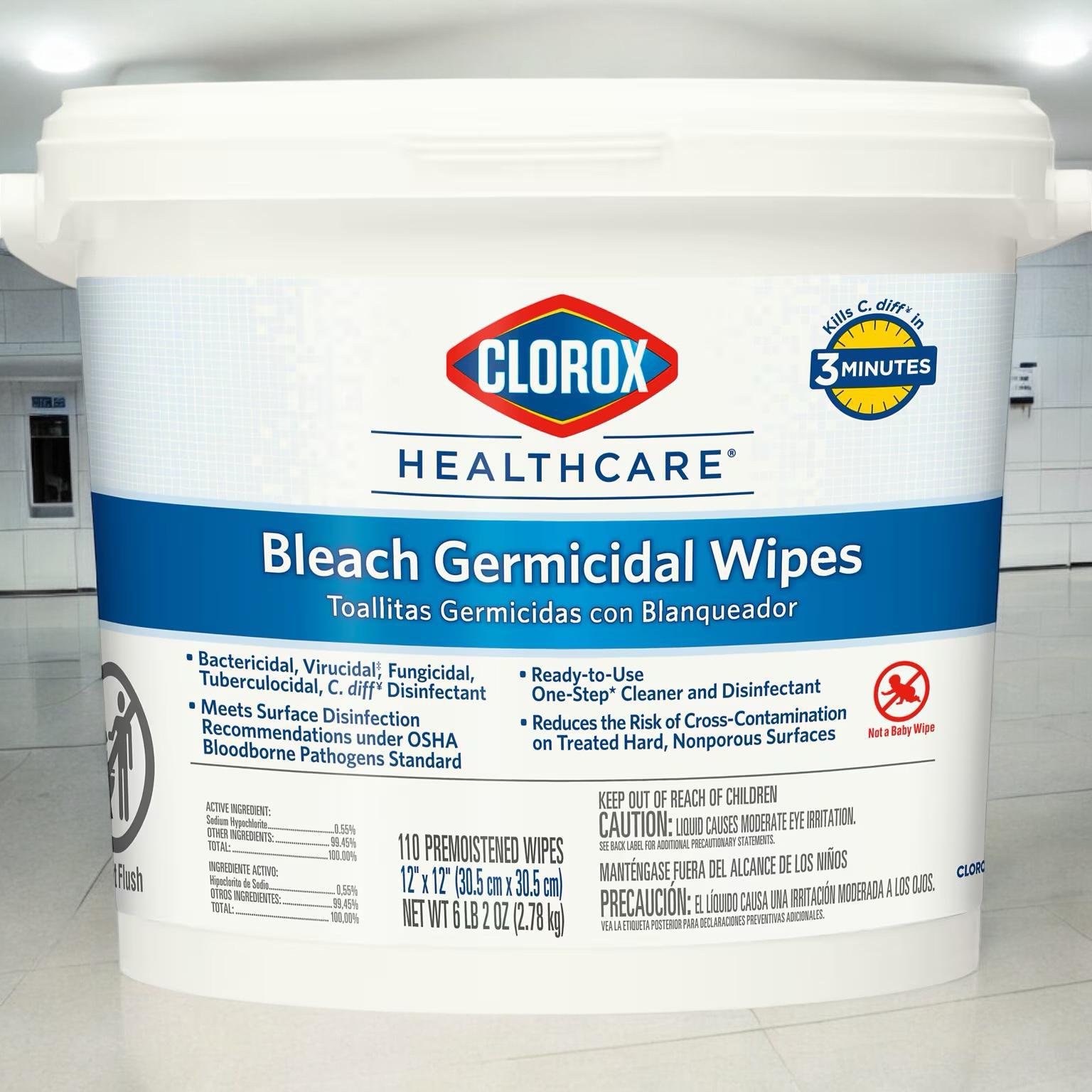 CLOROX HC BLEACH GERMICIDAL TERMINAL WIPES 2/110 CT WIPES  /CASE