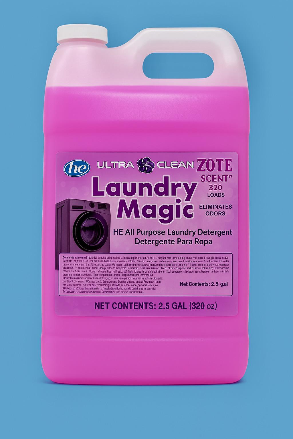 LAUNDRY MAGIC ZOTE TYPE SCENT- 2 X 2.5 GAL & SINGLE 2.5 GAL
