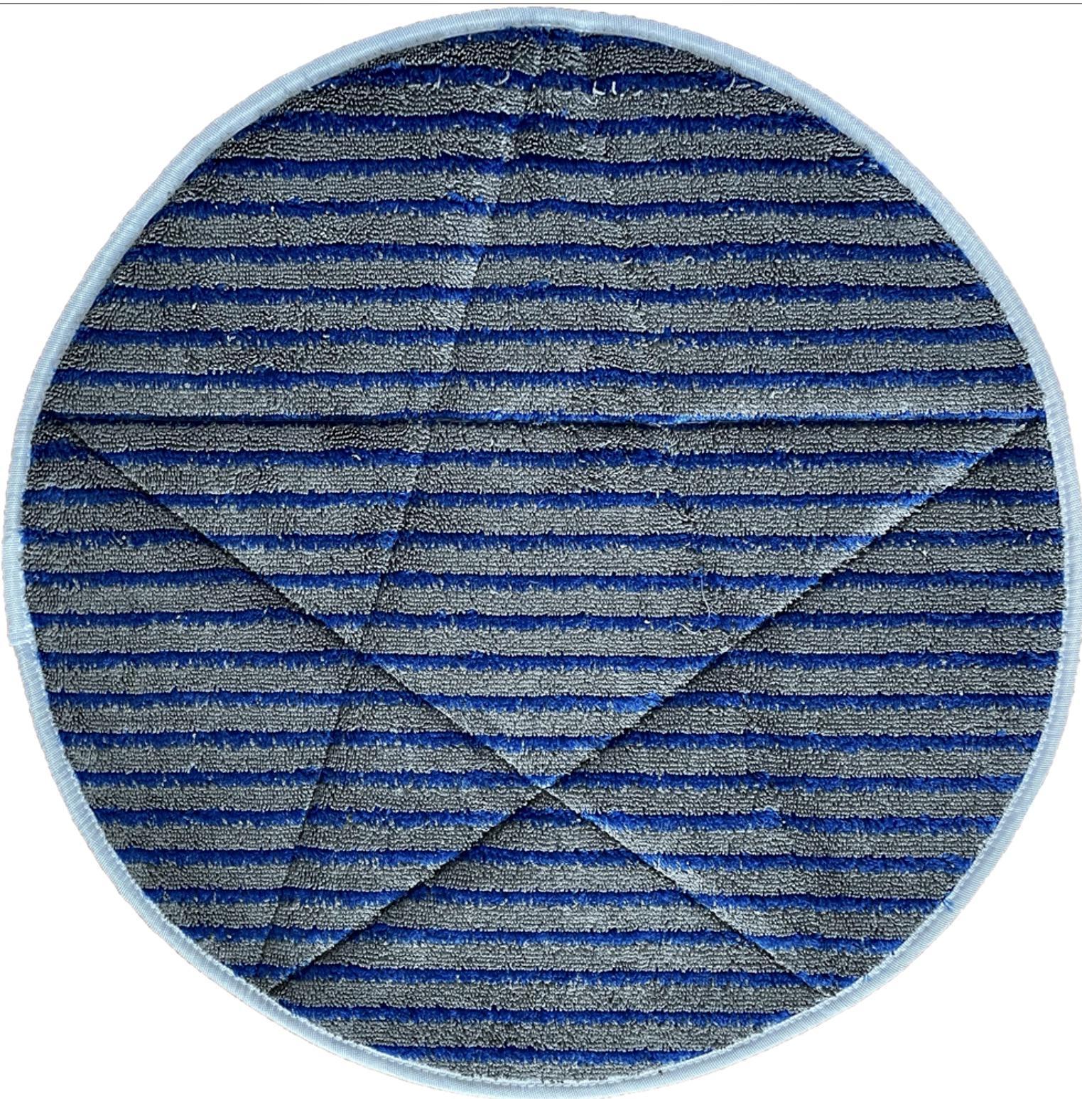 BULK CASE (20/Cs) - 21" GRAY Microfiber CARPET BONNET w/Scrub Strips & SINGLE