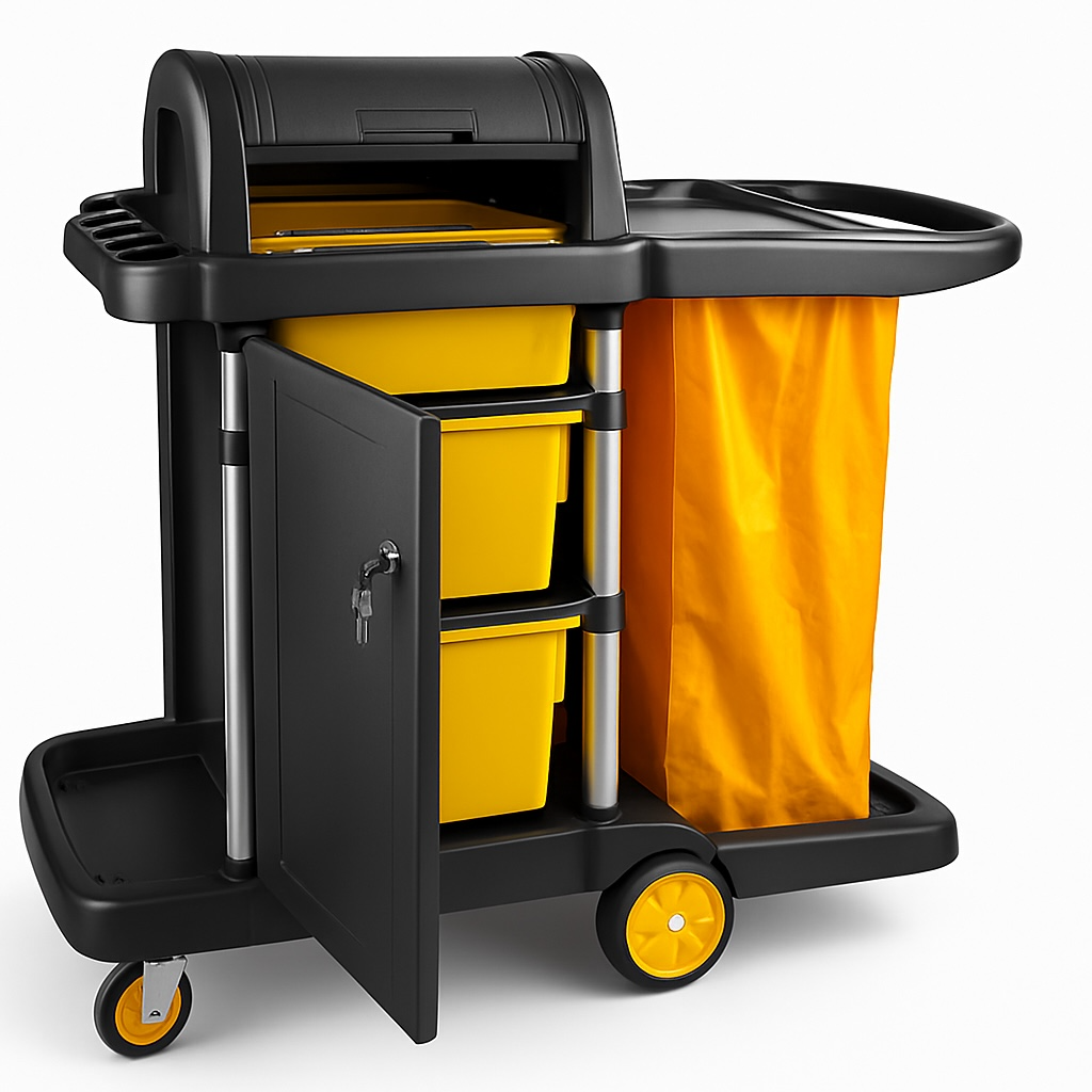 High Security Locking Janitorial Cart