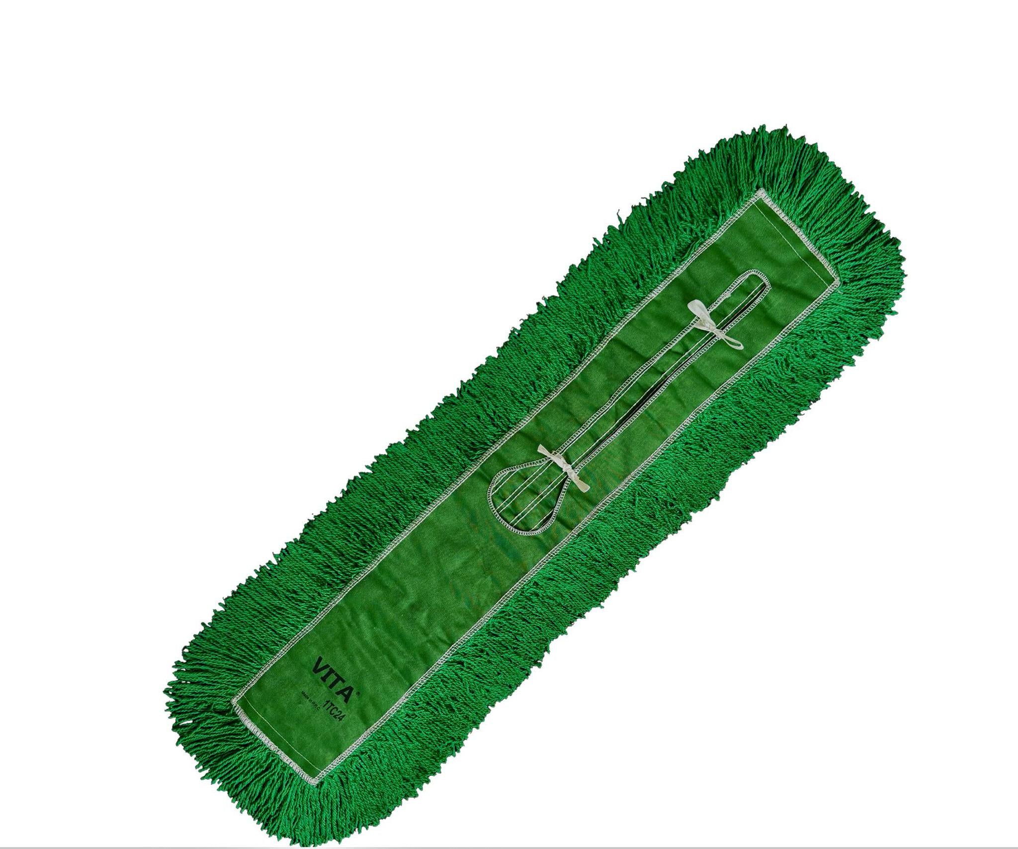 Dust Mops - Twisted Closed-Loop - Industrial Grade - Launderable  Green /24 Inch & 36"