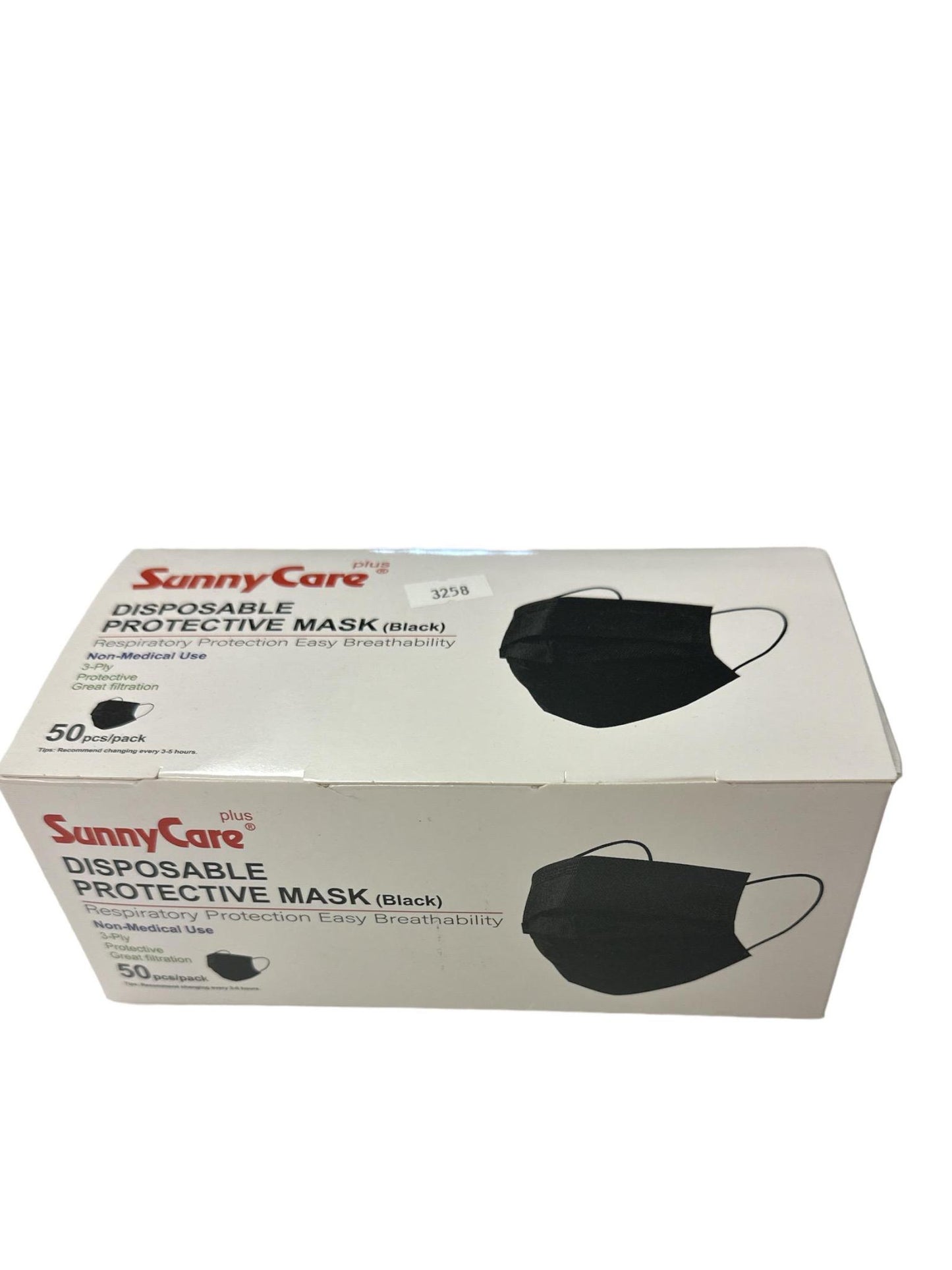 Earloop face mask 3 ply black