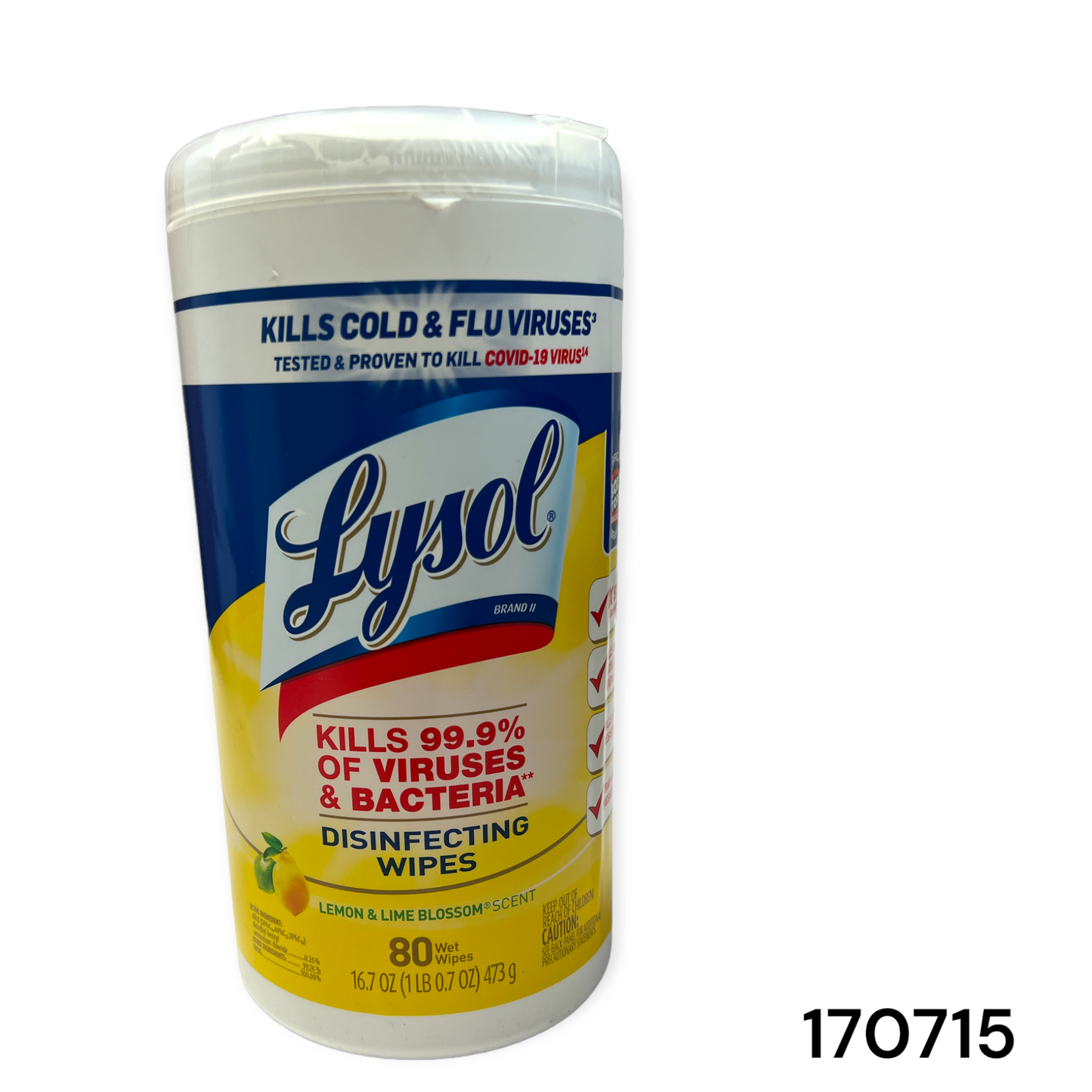 LYSOL SANITIZING WIPES CITRUS CITRUS SCENT  6X80 CT