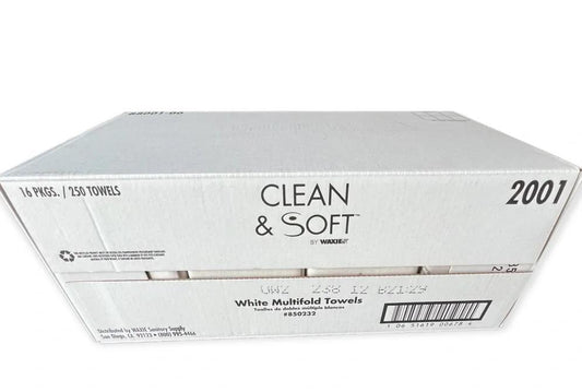 2001 CLEAN & SOFT WHITE MULTIFOLD TOWEL EPA CPG 16X250