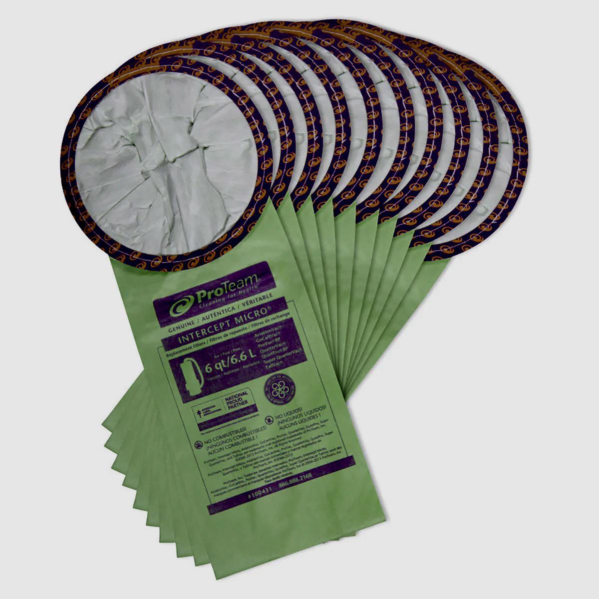 ProTeam 100431 Vacuum Bag for 6 Qt. Backpack Vacuums - 10/Pack