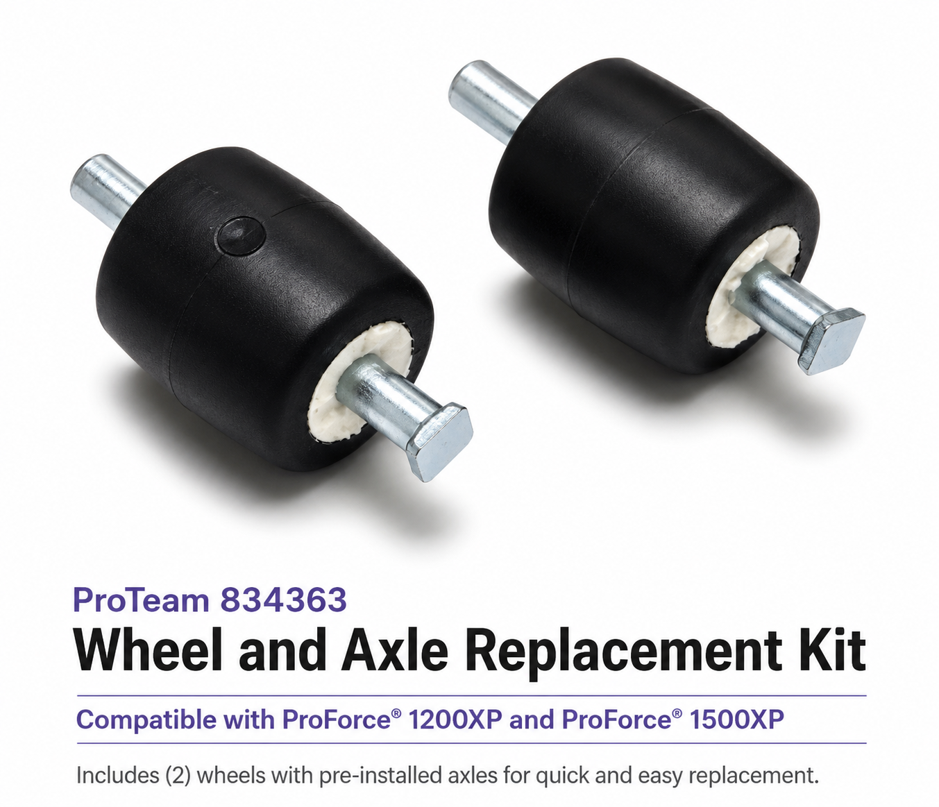 ProTeam 834363 Wheel and Axle Replacement Kit for ProForce 1200XP & 1500XP