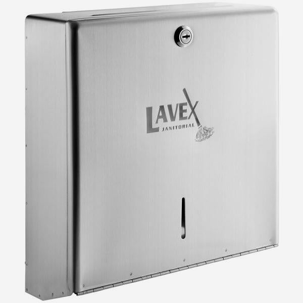 Lavex Janitorial Stainless Steel 200 C-Fold or 275 Multifold Surface-Mounted Paper Towel Dispenser