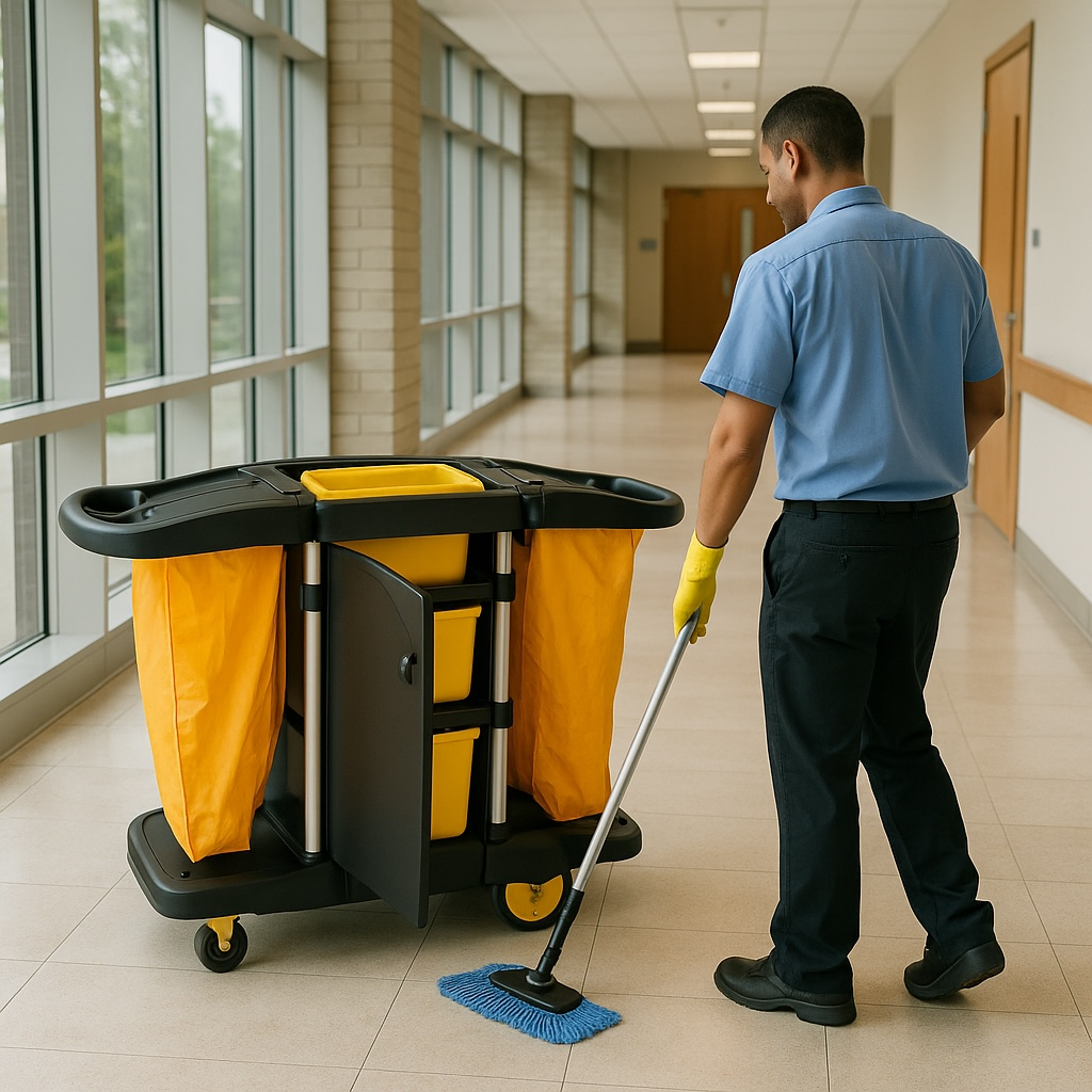 High Security Locking Janitorial Cart