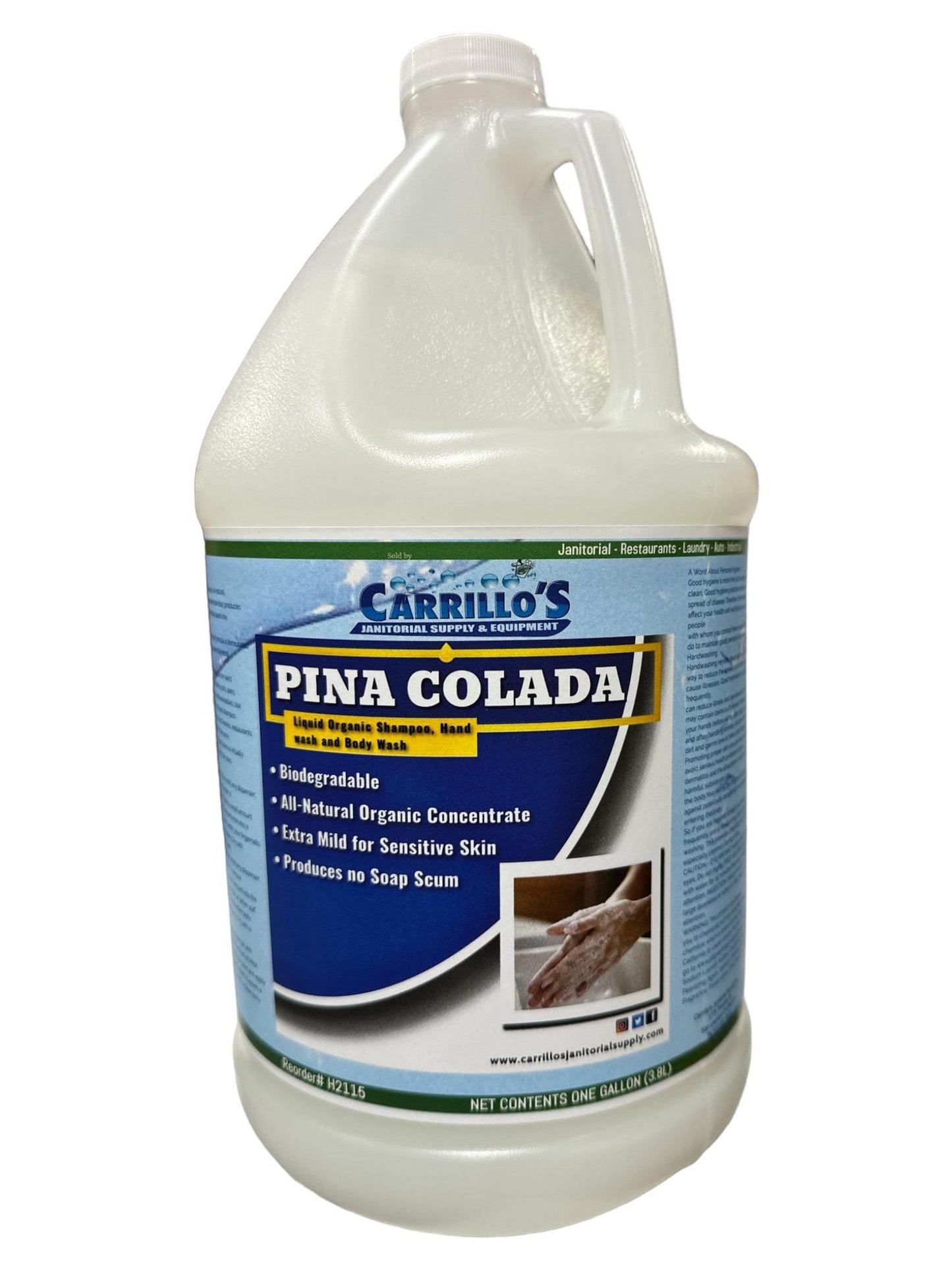 PINA COLADA Liquid Organic Shampoo, Hand wash and Body Wash