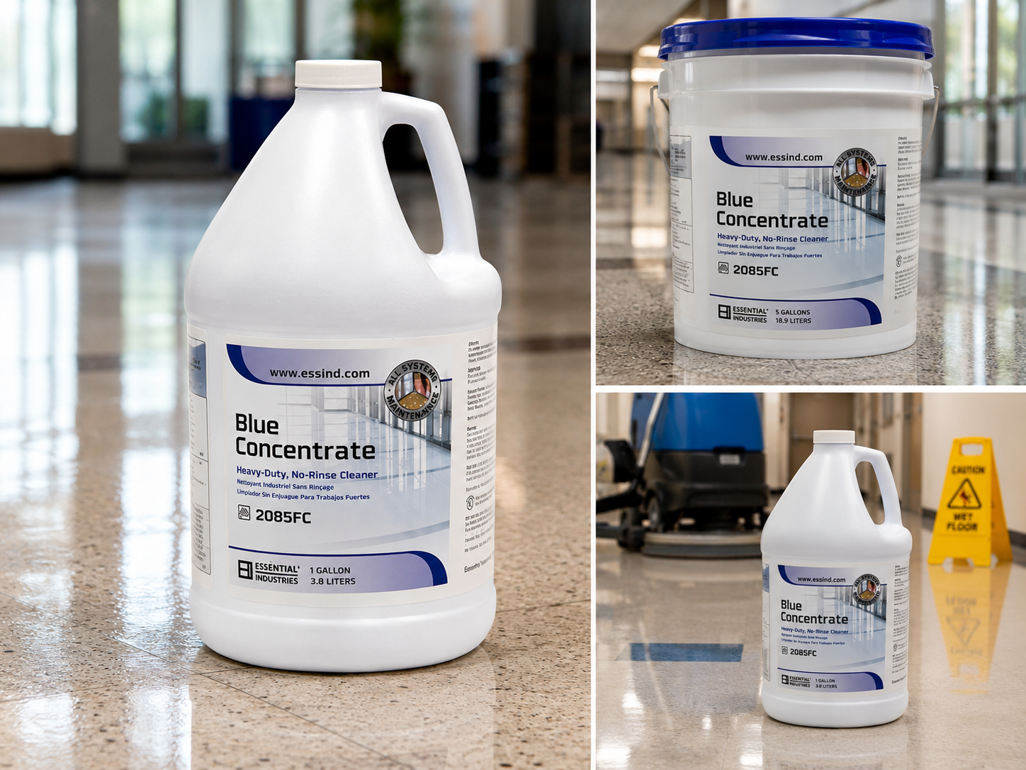 Essential Blue Concentrate® Heavy-Duty No-Rinse Cleaner