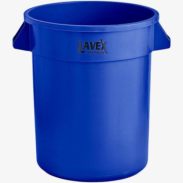 LAVEX JANITORIAL 44 GALLONS BLUE ROUND COMMERCIAL TRASH CAN