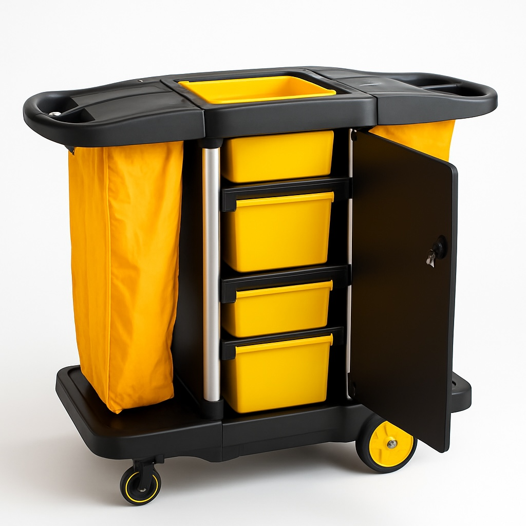 High Security Locking Janitorial Cart