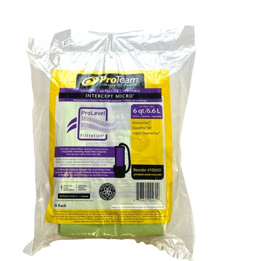 ProTeam 100431 Vacuum Bag for 6 Qt. Backpack Vacuums - 10/Pack