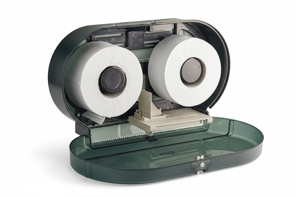 2-Ply 550' Universal Jumbo Toilet Paper Roll with 7 1/2" Diameter - 12/Case