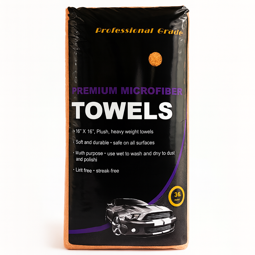 Professional Grade Microfiber Towels – 36 Pack (16"x16", 330 GSM)