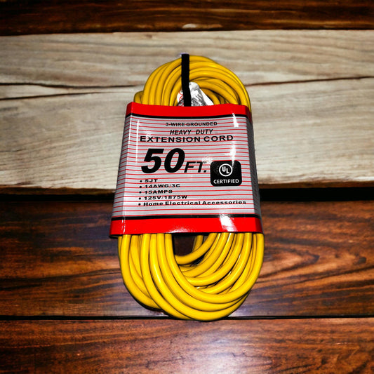 50/FT YELLOW EXTENSION CORD 14/3 50' 300V