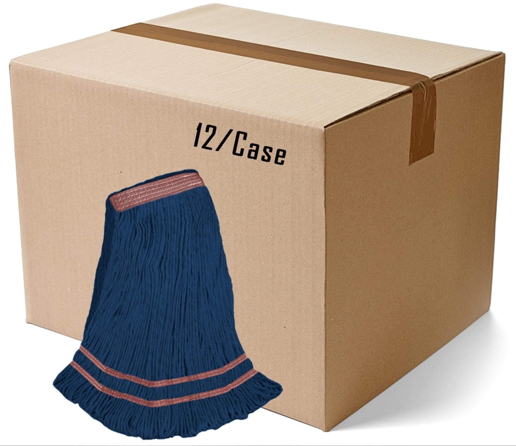 LARGE- Premium Blend ANTIMICROBIAL LOOPED-END Wet Mop--1 1/4" BAND