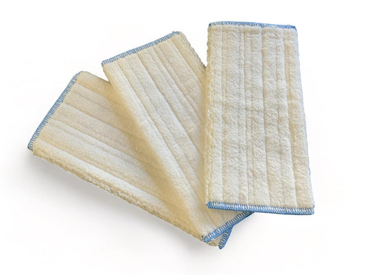 Snow Pad White/Blue Microfiber Cleaning Pad for Hydro Clean System/EA