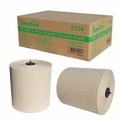 SUNNYCARE HARDWOUND ROLL TOWEL BROWN 7.75 in X 700 FT  6 ROLLS/CS