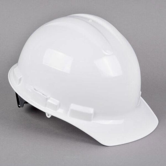 Cordova Duo Safety White Cap Style Hard Hat with 4-Point Ratchet Suspension