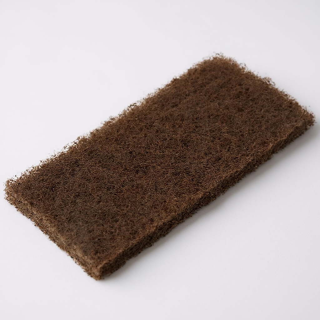 3M Doodlebug 8541 10" x 4 5/8" Brown Heavy-Duty Scrub 'n Strip Pad - 10/Case