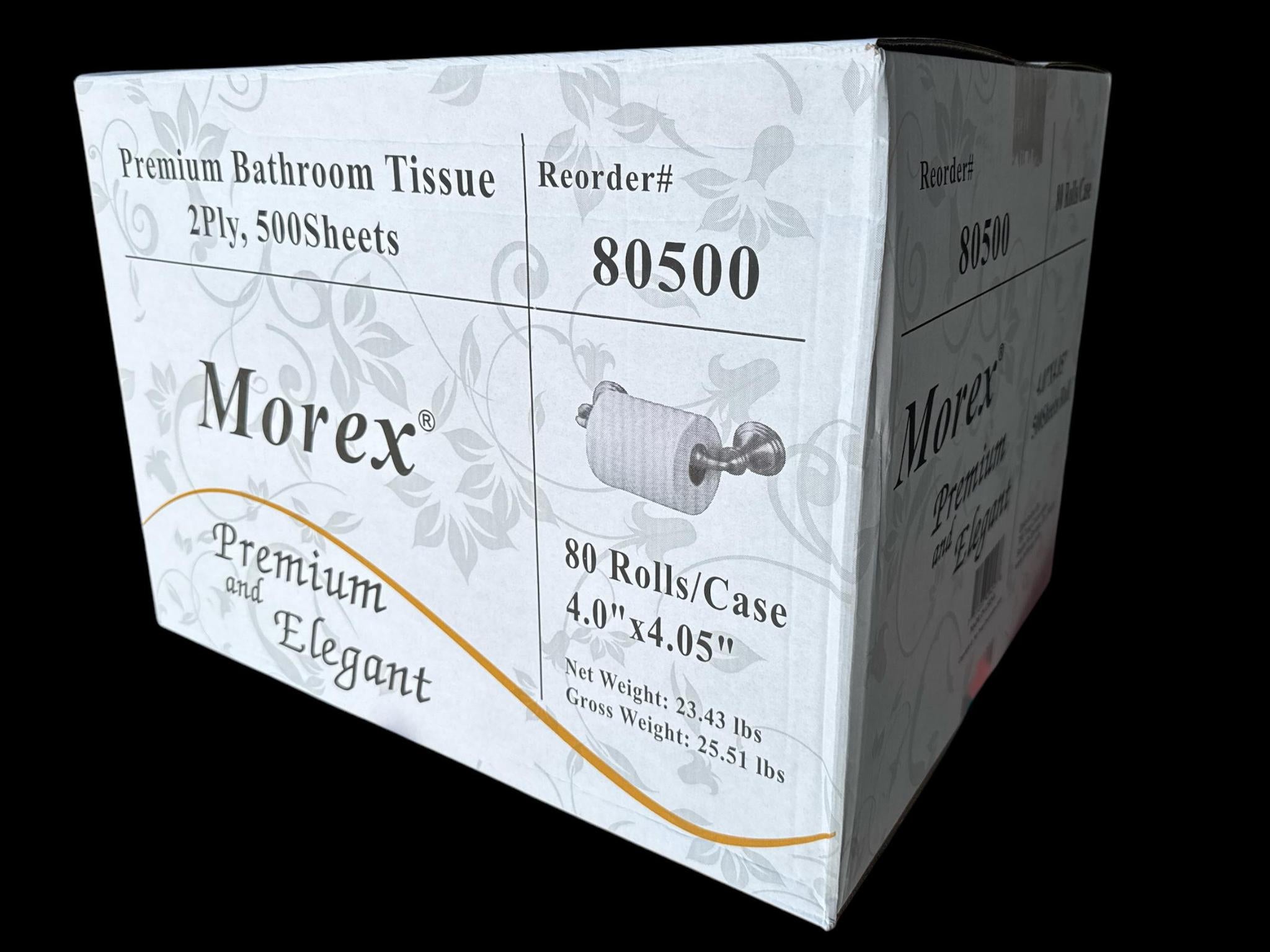 Morex® Premium Bathroom Tissue – 2-Ply, 500 Sheets per Roll