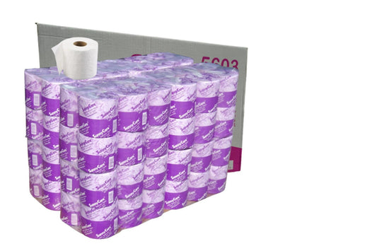 SunnyCare Bathroom tissue White Virgin Premium 2-Ply;4.5in x 4.0in;500 sheets per roll;96 rolls per case