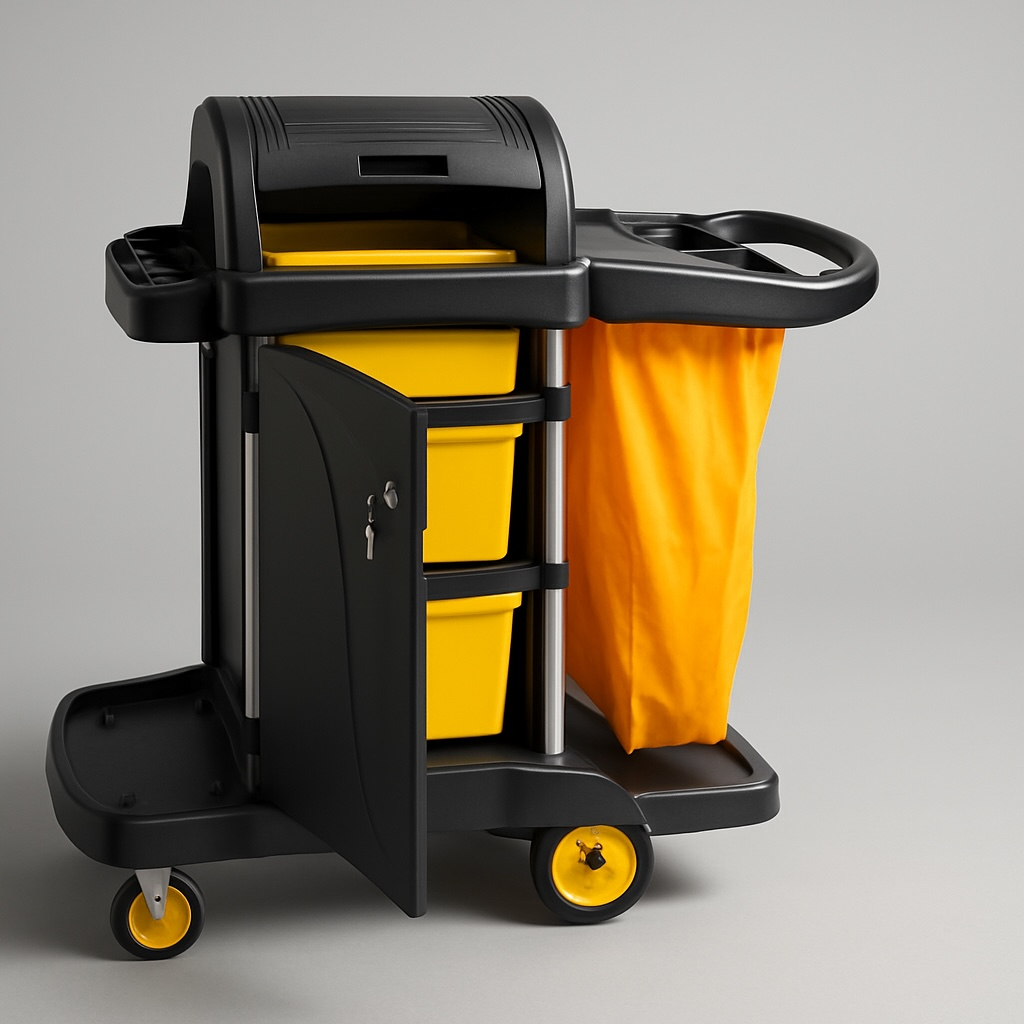 High Security Locking Janitorial Cart