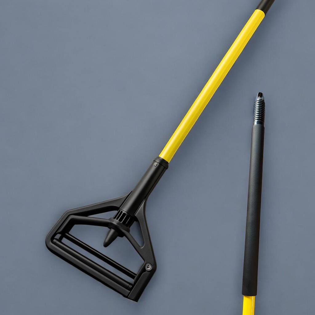 IMPACT FIBERGLASS MOP QUICK CHANGE SIDE GATE BLACK& YELLOW HANDLE 66" Long