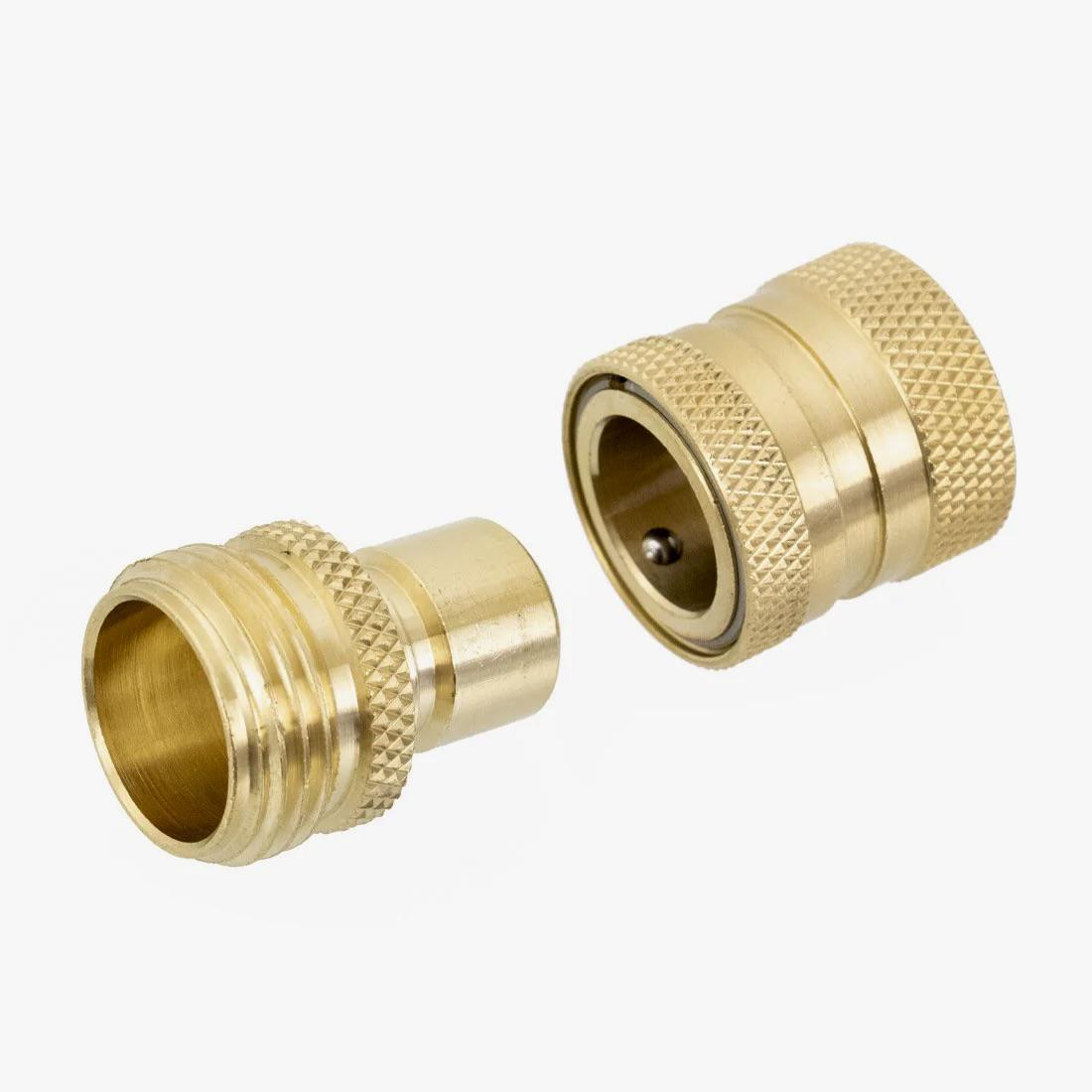 PWP GARDEN HOSE QUICK CONNECT MALE AND FEMALE SET - BRASS