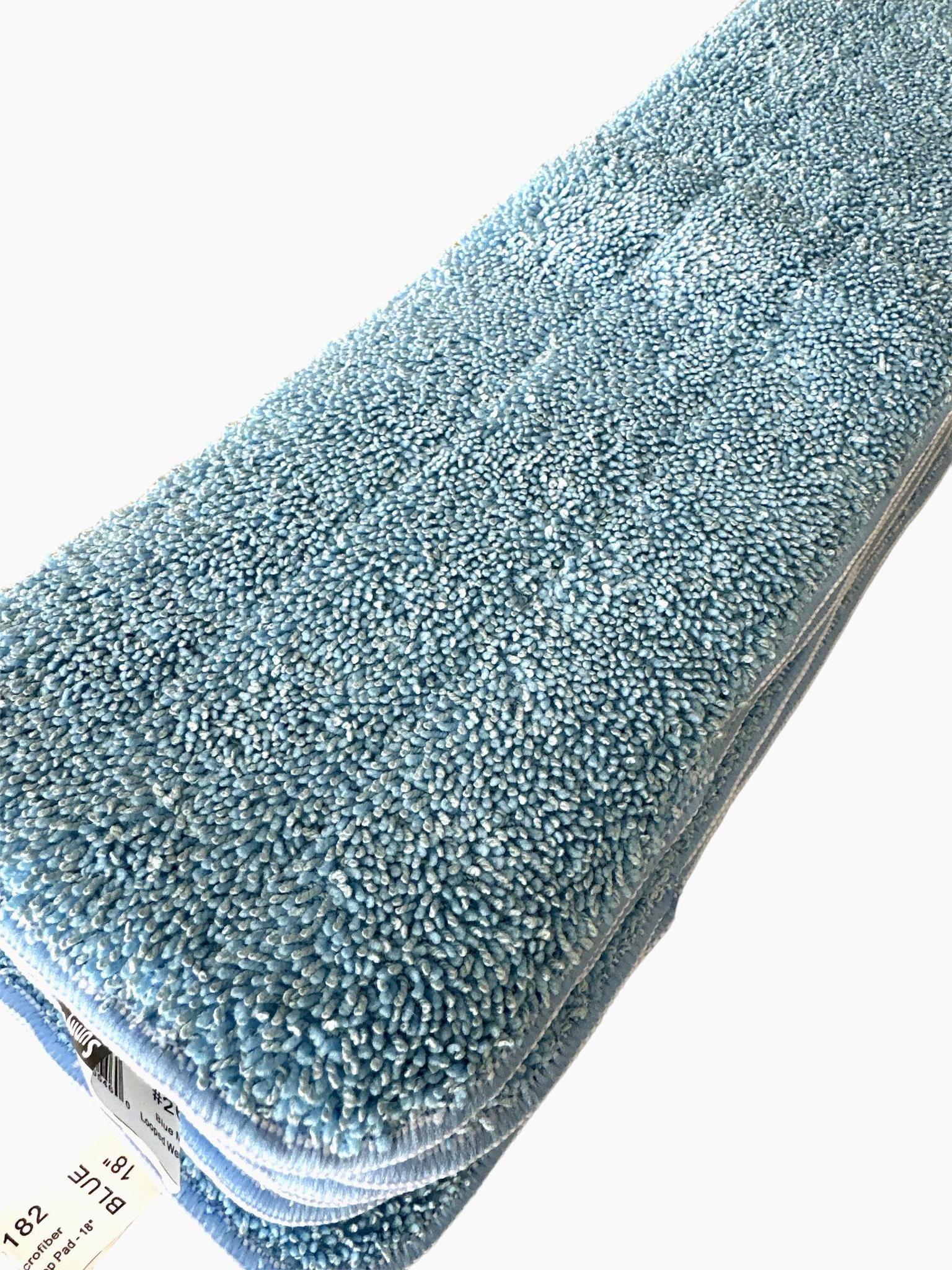 MICROFIBER LOOPED WET MOP PAD 18" BLUE / PACK OF 10 & SINGLE