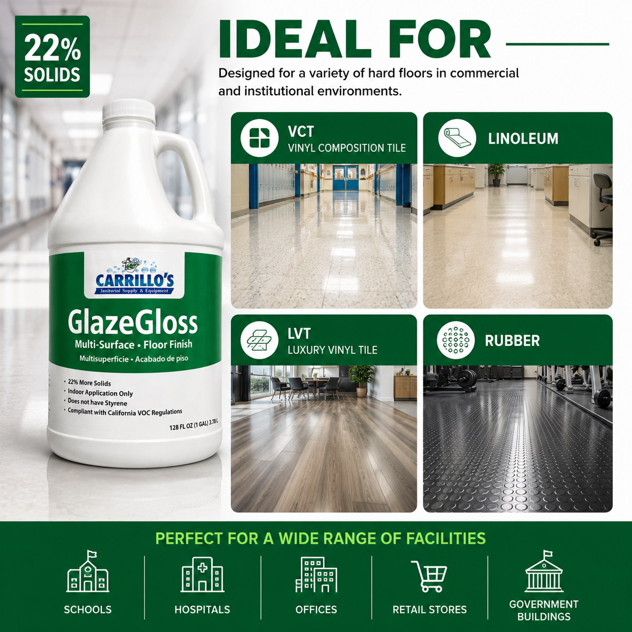 GlazeGloss Multi-surface floor finish