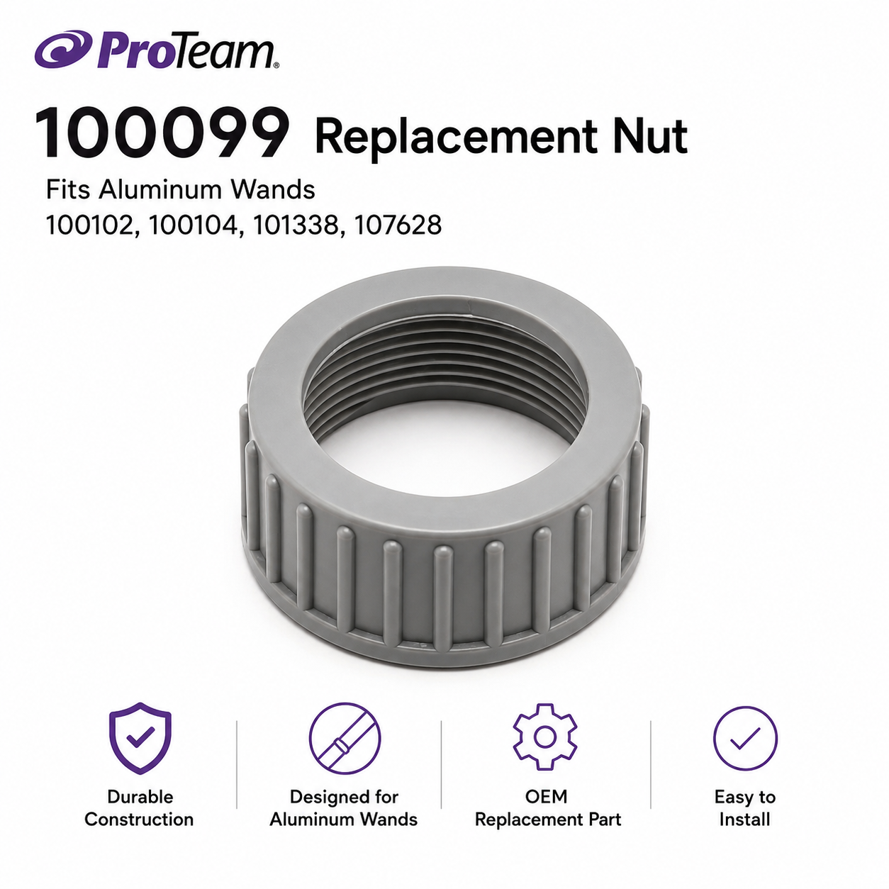 ProTeam 100099 Replacement Nut for Aluminum Wands - 100102, 100104, 101338, 107628