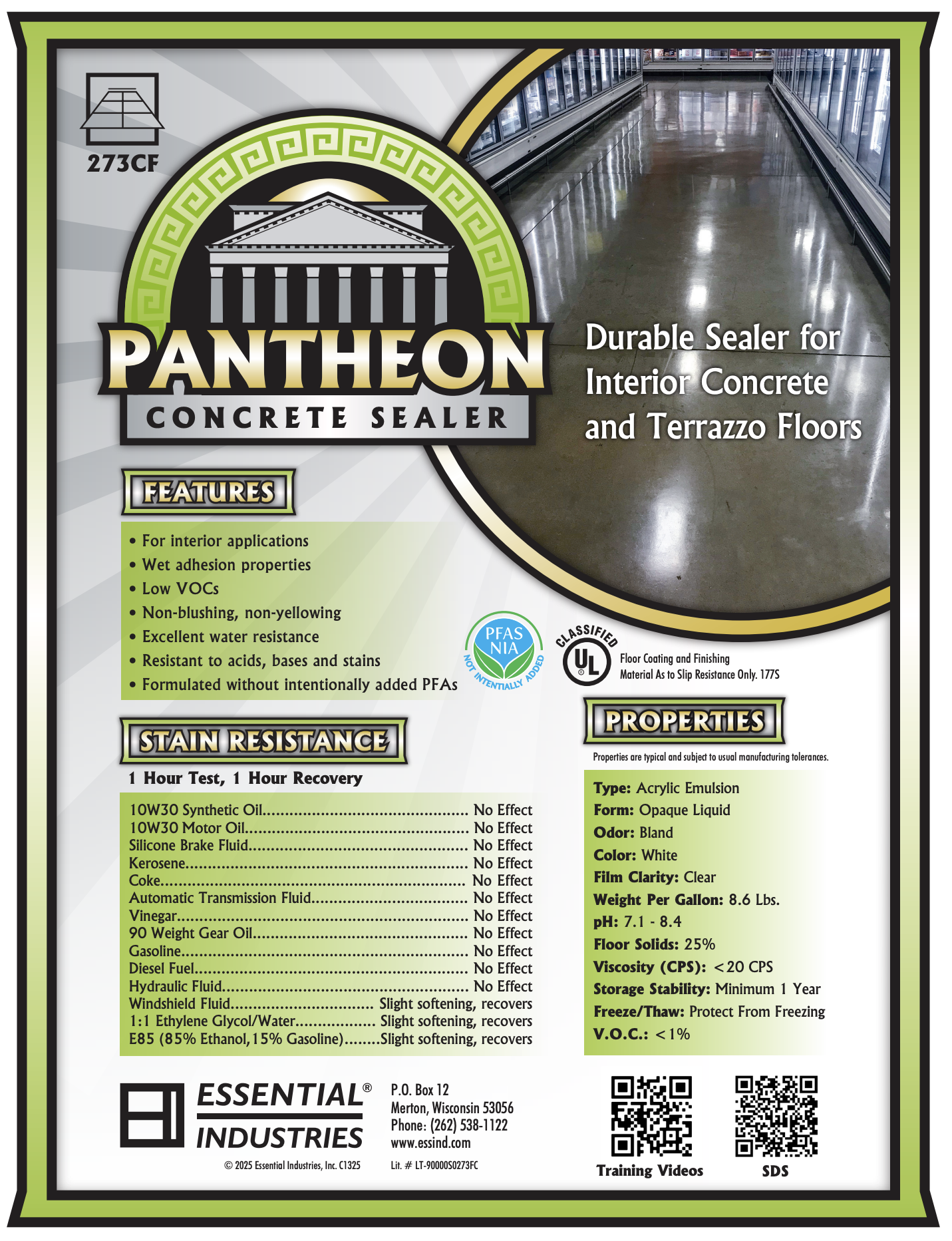 Pantheon™ Concrete Sealer 273CF – Interior Concrete Floor Sealer