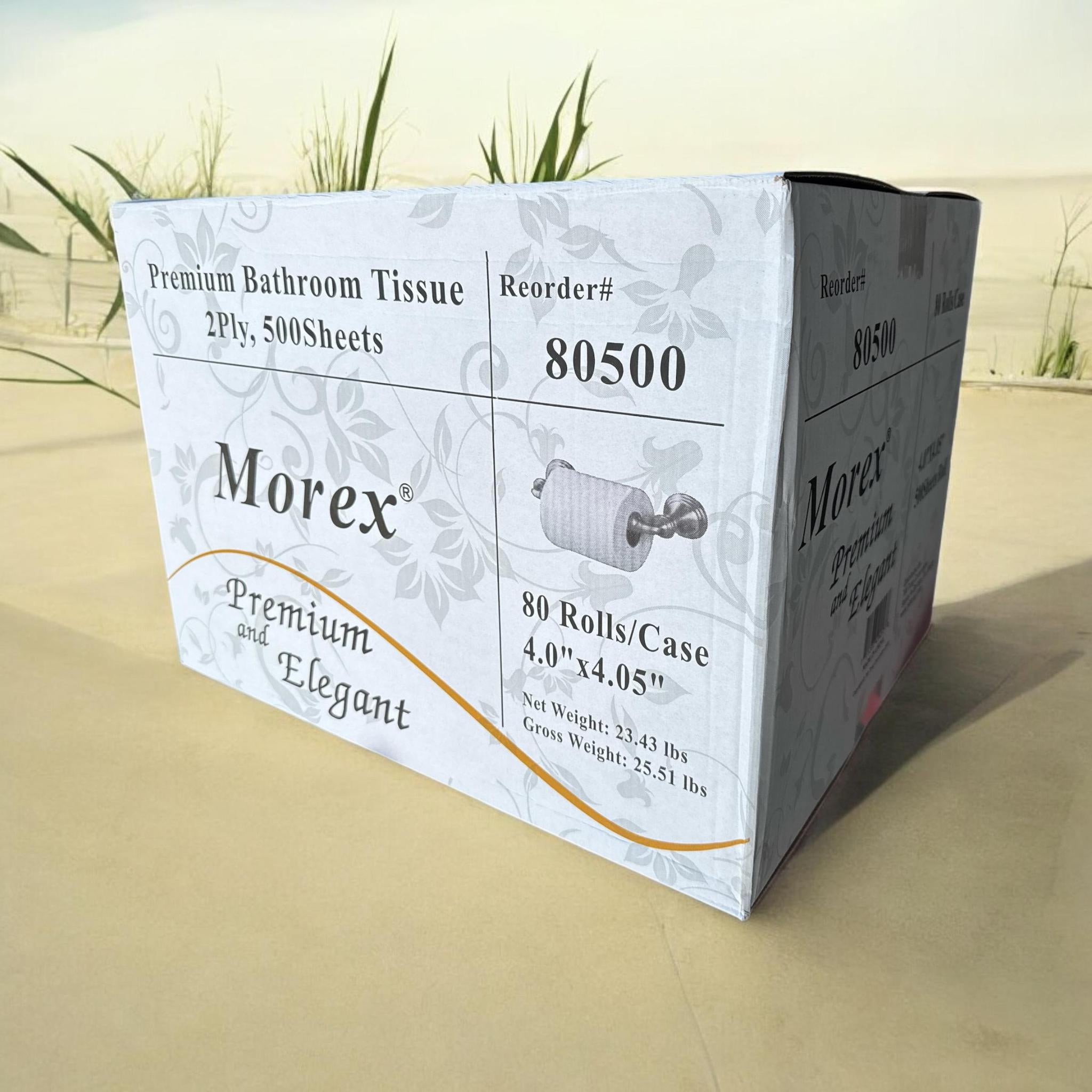 Morex® Premium Bathroom Tissue – 2-Ply, 500 Sheets per Roll