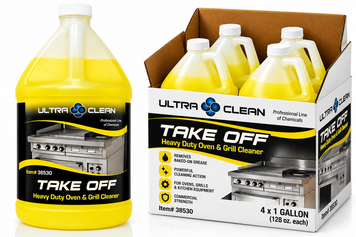 TAKE OFF Heavy Duty Oven & Grill Cleaner – 1 Gallon / 4 Gallon Case