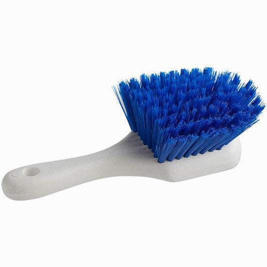 Lavex 8" Blue Polyester Floating Utility / Pot Scrub Brush