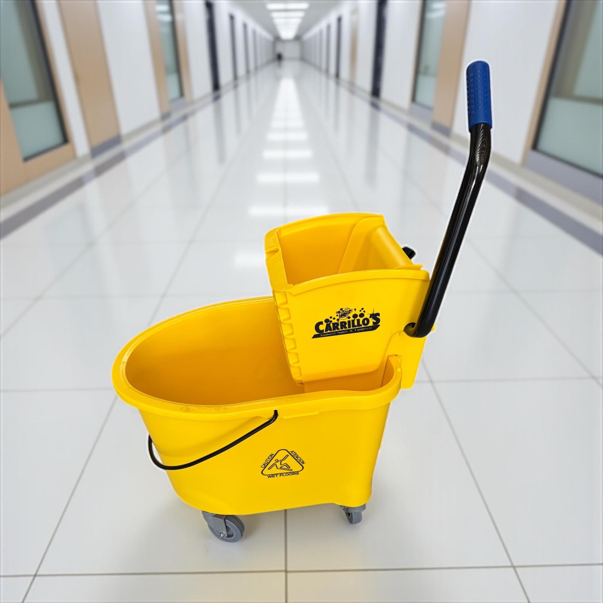 Carrillo’s 35QT Down Press Mop Bucket – 2-Piece Combo
