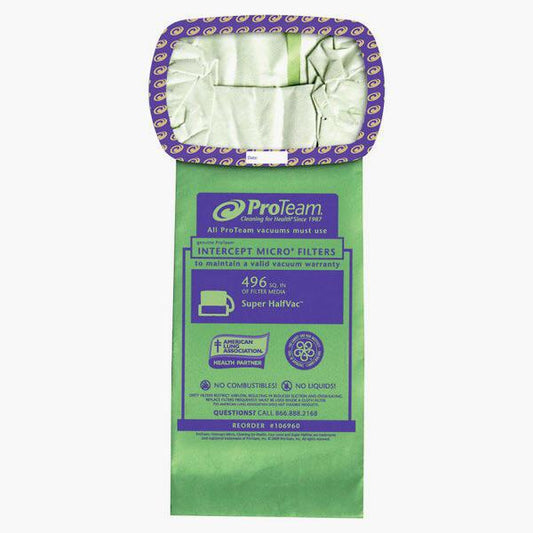 ProTeam 106960 Intercept Vacuum Bag for 6 Qt. Backpack Vacuum Cleaners - 10/Pack