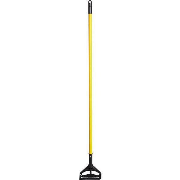 Continental A70312 60" Yellow Fiberglass Speed Change Mop Handle with Plastic Head