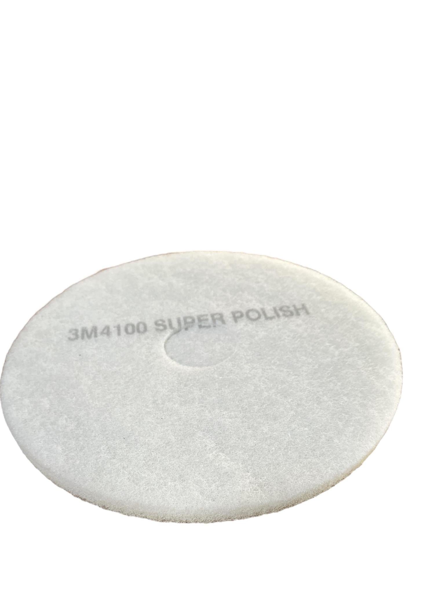 3M 17-IN WHITE SUPER POLISH PAD #4100