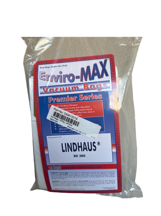 Bag filters for LINDHAUS USA RX 380. 10/pack 030610019