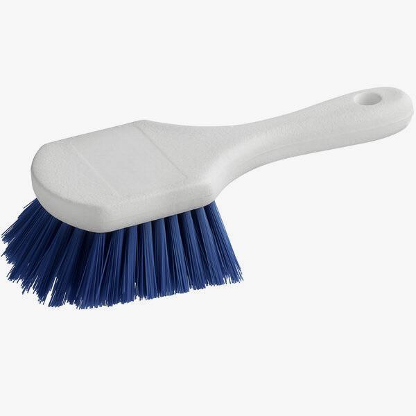 Lavex 8" Blue Polyester Floating Utility / Pot Scrub Brush