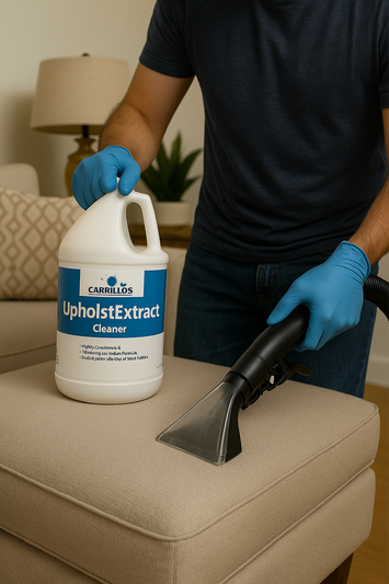 Carrillo’s UpholstExtract – Upholstery & Fabric Cleaner (1 Gallon, Concentrated)