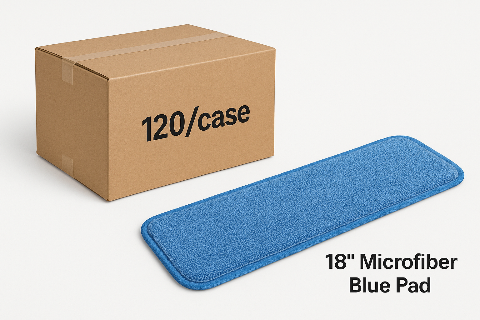 18" Standard Loop Pile Microfiber Hook and Loop Wet/Dry Mopping Pads