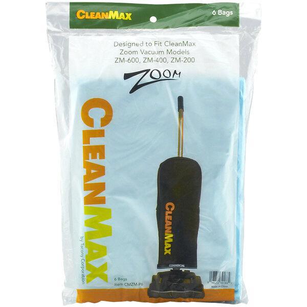 CleanMax CMZM-P6 Paper Bags for ZM-200, ZM-400, and ZM-600 Vacuums - 6/Pack