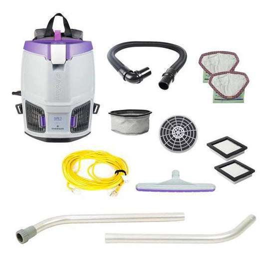 ProTeam 107713 GoFit™ 3 Qt. Backpack Vacuum with Xover Telescoping Wand Kit