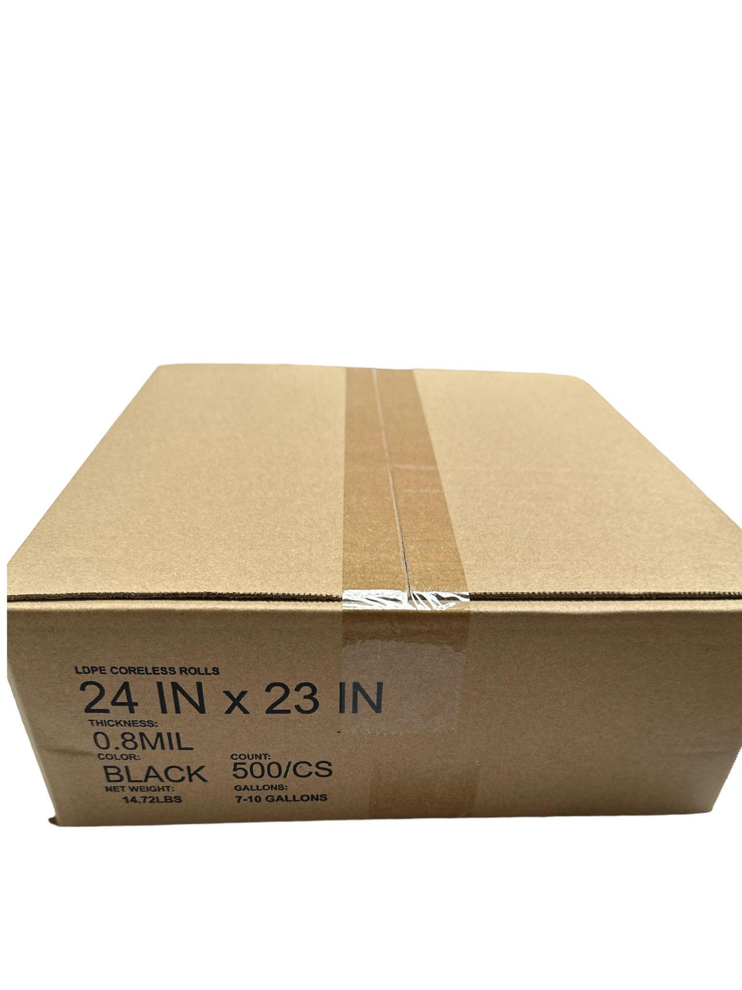 24x23 0.8 Mil Black Liners Rolls 500/case