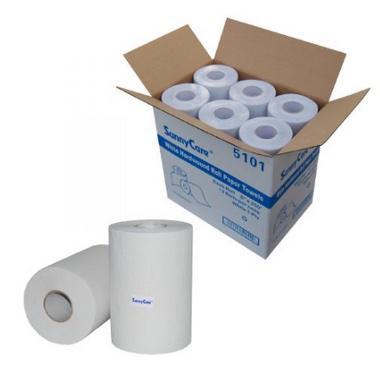 SUNNYCARE HARDWOUND ROLL PAPER TOWEL WHITE RECYCLED 1-PLY 8"X350/ROLL 12/CASE